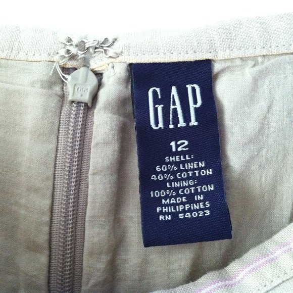 Gap A-line  striped lined skirt - Picture 7 of 10